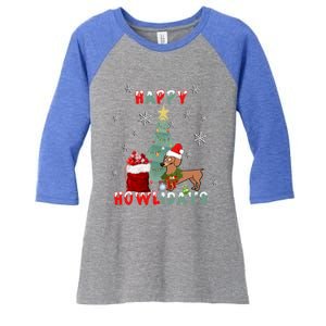 Funny Doxie Dog Lover Dachshund Christmas Gift Women's Tri-Blend 3/4-Sleeve Raglan Shirt