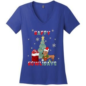 Funny Doxie Dog Lover Dachshund Christmas Gift Women's V-Neck T-Shirt