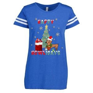 Funny Doxie Dog Lover Dachshund Christmas Gift Enza Ladies Jersey Football T-Shirt