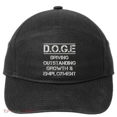 Funny Doge. Driving Outstanding Growth & Employment 7-Panel Snapback Hat