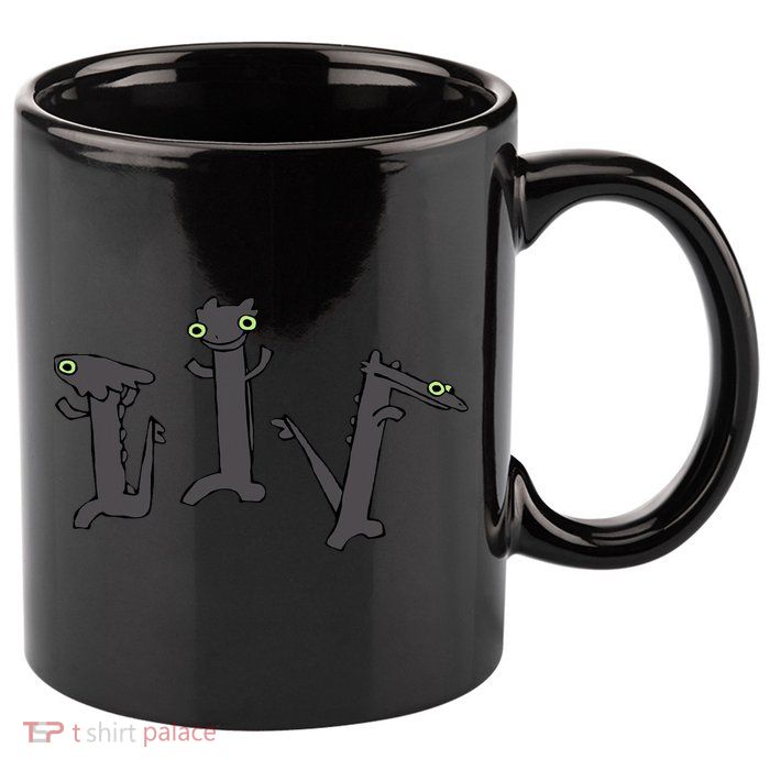Funny Dancing Dragon Meme Trending Dancing Toothless 11oz C Handle Ceramic Mug