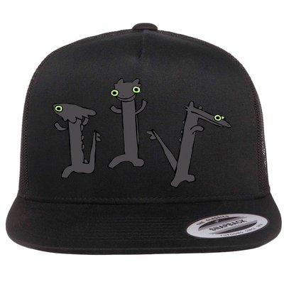 Funny Dancing Dragon Meme Trending Dancing Toothless Flatbill Hat