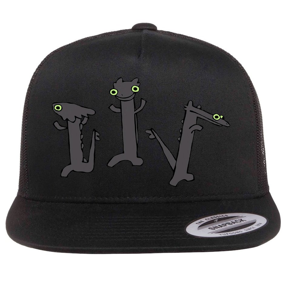 Funny Dancing Dragon Meme Trending Dancing Toothless Flat Bill Trucker Hat