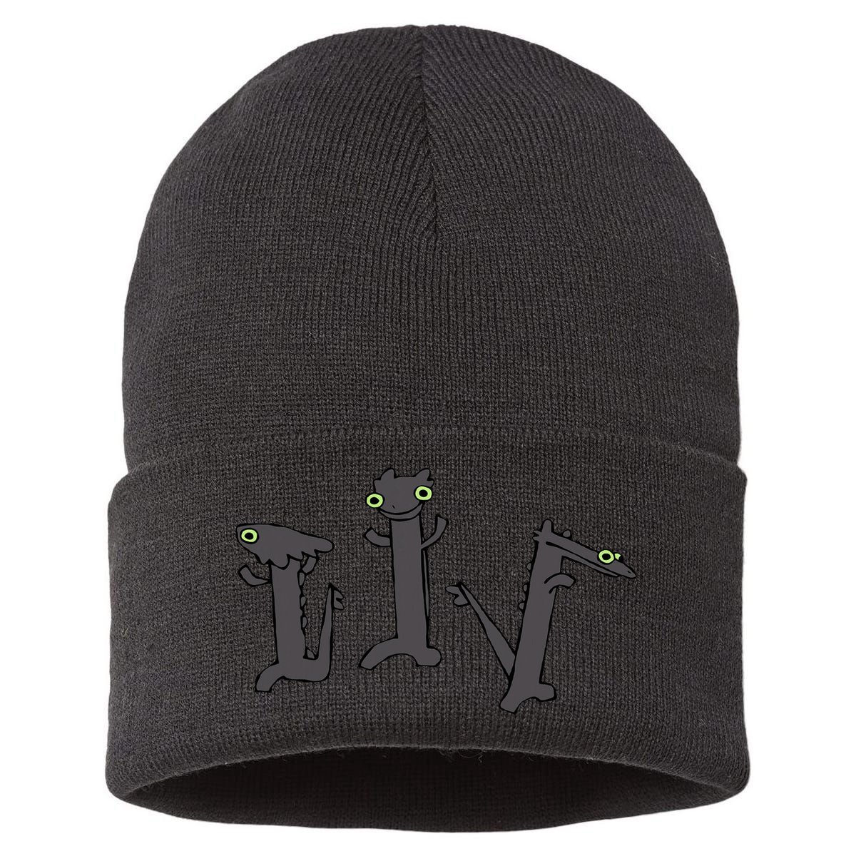Funny Dancing Dragon Meme Trending Dancing Toothless Sustainable Knit Beanie