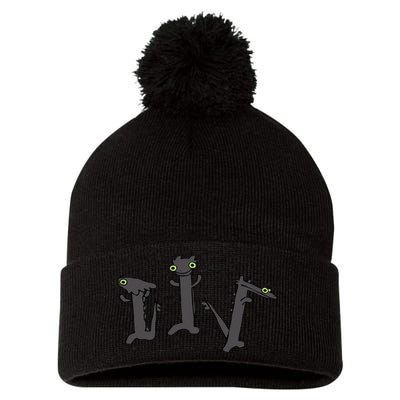 Funny Dancing Dragon Meme Trending Dancing Toothless Pom Pom 12in Knit Beanie
