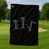 Funny Dancing Dragon Meme Trending Dancing Toothless Golf Towel