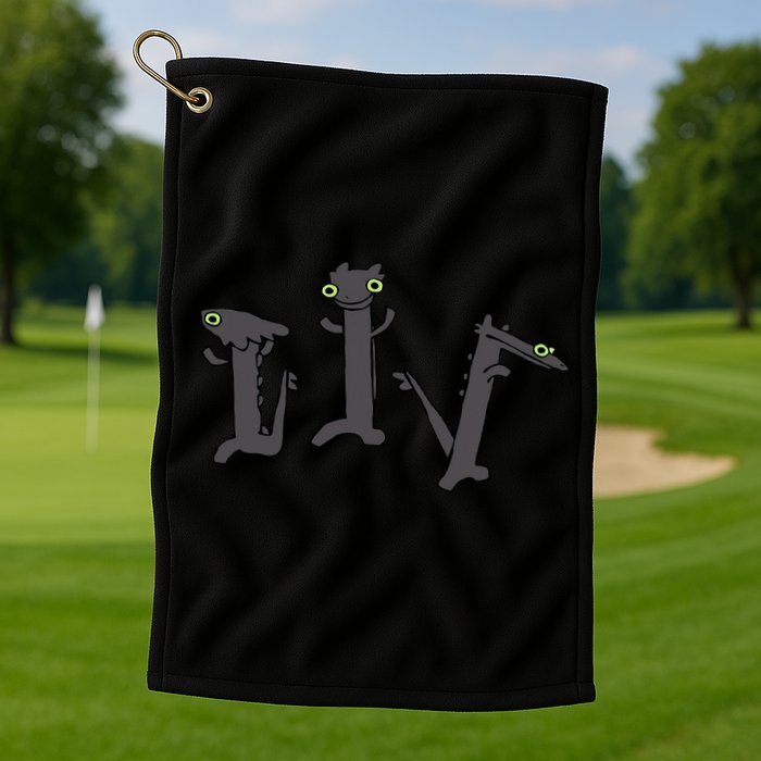 Funny Dancing Dragon Meme Trending Dancing Toothless Golf Towel