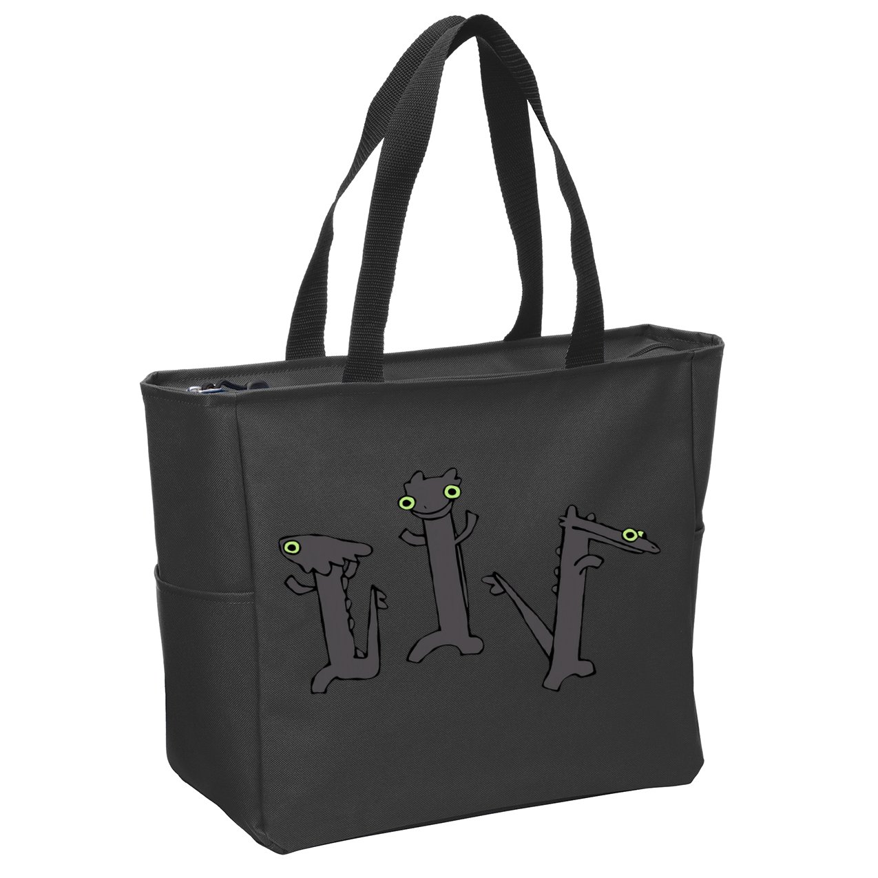 Funny Dancing Dragon Meme Trending Dancing Toothless Zip Tote Bag