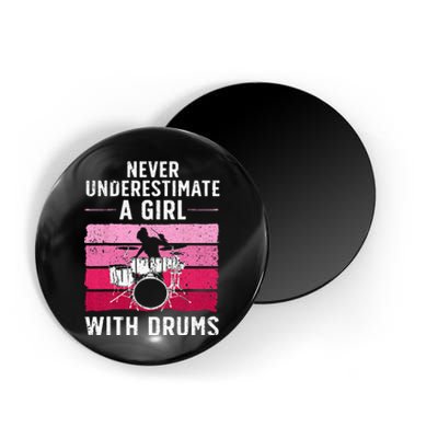 Funny Drummer Design For Women Girls Kids Drums Player Lover Magnet