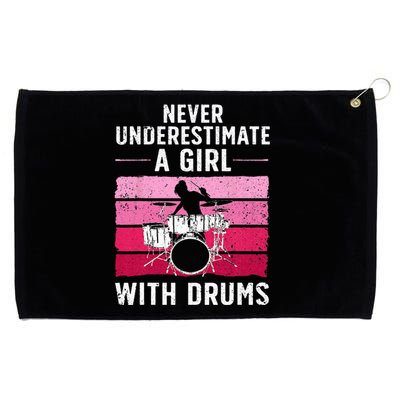 Funny Drummer Design For Women Girls Kids Drums Player Lover Grommeted Golf Towel