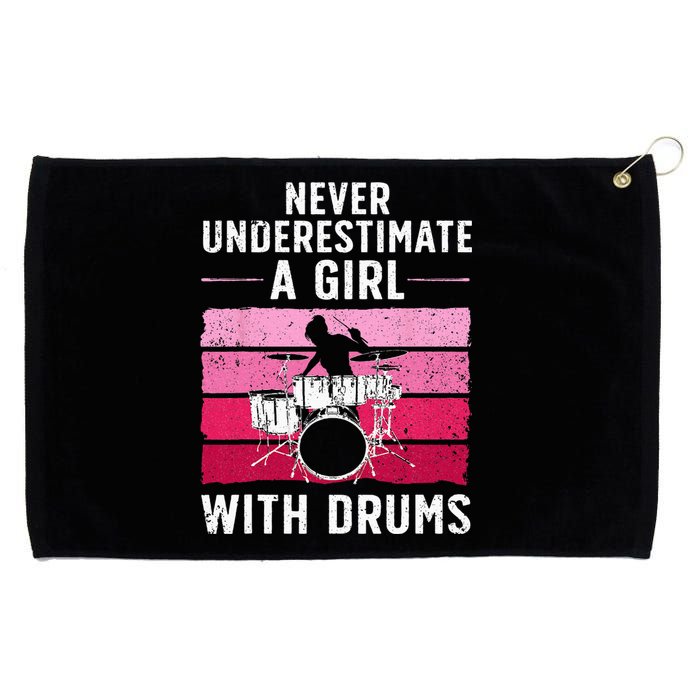 Funny Drummer Design For Women Girls Kids Drums Player Lover Grommeted Golf Towel