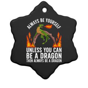 Funny Dragon Design For Fantasy Dragon Lover Ceramic Star Ornament