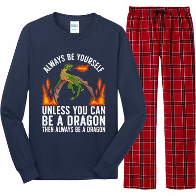 Funny Dragon Design For Fantasy Dragon Lover Long Sleeve Pajama Set