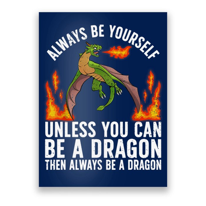 Funny Dragon Design For Fantasy Dragon Lover Poster