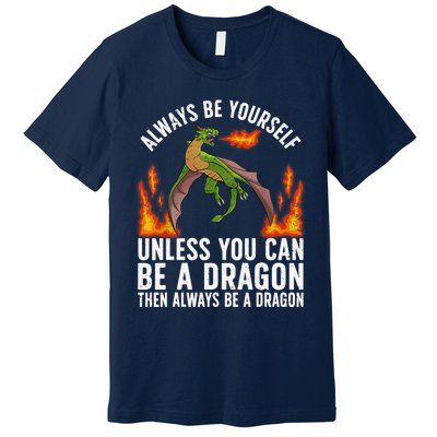 Funny Dragon Design For Fantasy Dragon Lover Premium T-Shirt