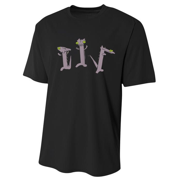 Funny Dancing Dragon Meme Performance Sprint T-Shirt