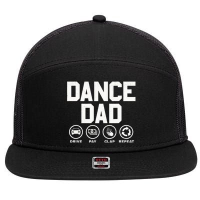 Funny Dance Dad Proud Dancer Dancing Father 7 Panel Mesh Trucker Snapback Hat