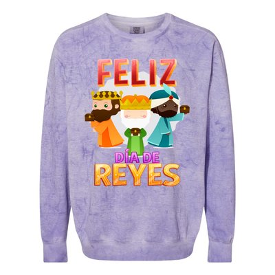 Feliz Dia De Los Reyes Day Happy Epiphany Christianity Day Gift Colorblast Crewneck Sweatshirt