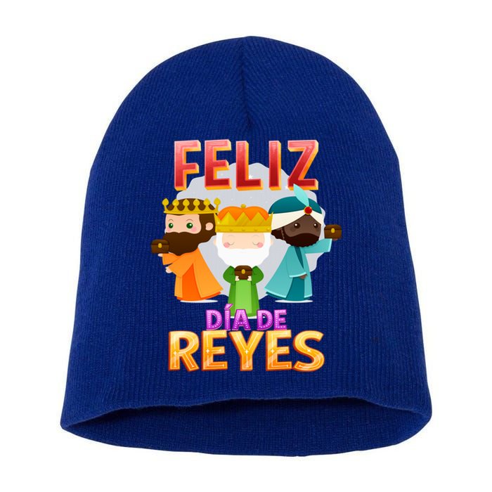 Feliz Dia De Los Reyes Day Happy Epiphany Christianity Day Gift Short Acrylic Beanie