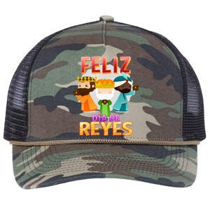 Feliz Dia De Los Reyes Day Happy Epiphany Christianity Day Gift Retro Rope Trucker Hat Cap