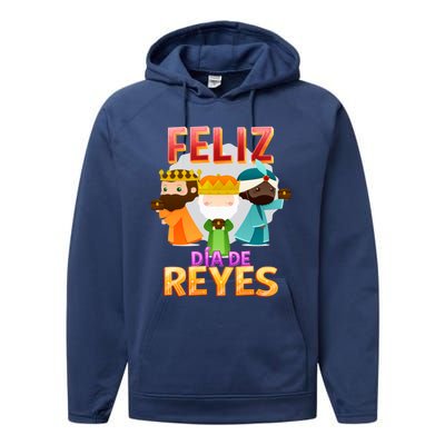 Feliz Dia De Los Reyes Day Happy Epiphany Christianity Day Gift Performance Fleece Hoodie