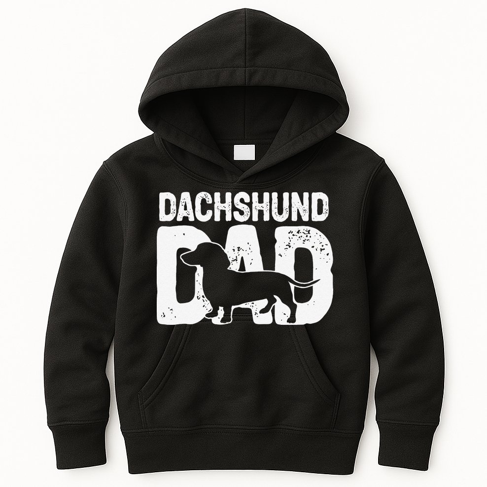 Funny Dachshund Dad Dog Lover Dachshund Father Dog Owner Kids Hoodie