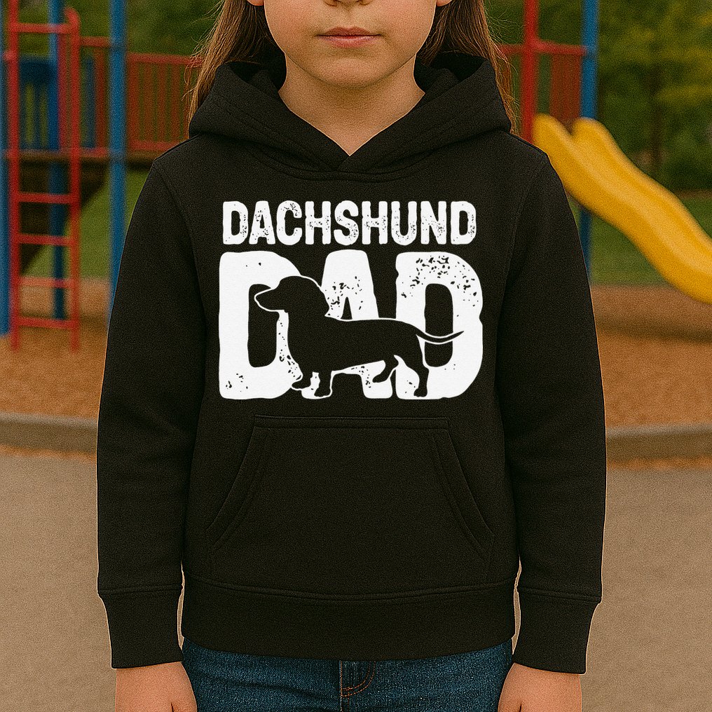 Funny Dachshund Dad Dog Lover Dachshund Father Dog Owner Kids Hoodie
