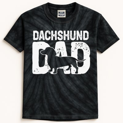 Funny Dachshund Dad Dog Lover Dachshund Father Dog Owner Kids Tie-Dye T-Shirt