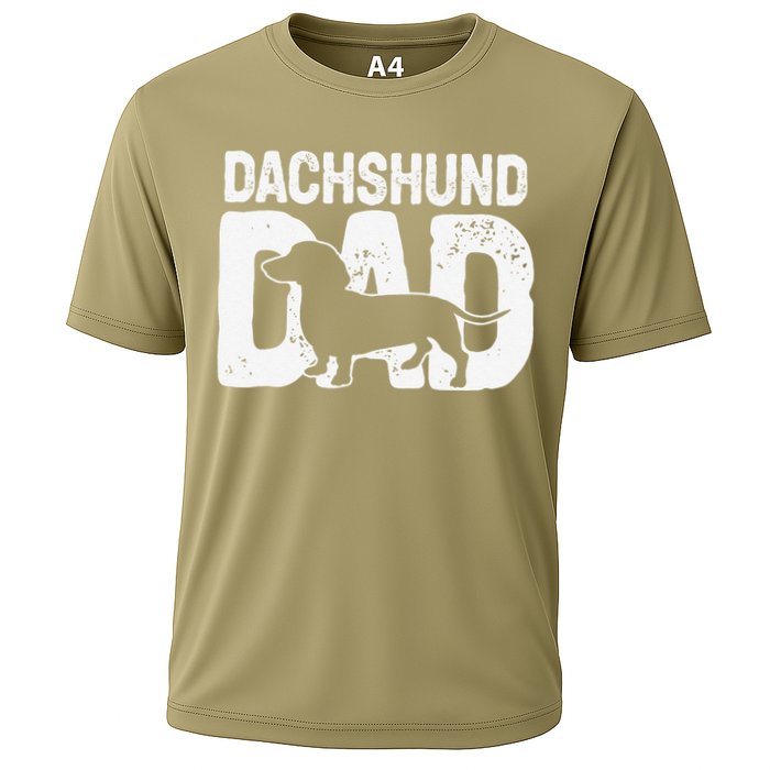 Funny Dachshund Dad Dog Lover Dachshund Father Dog Owner Cooling Performance Crew T-Shirt
