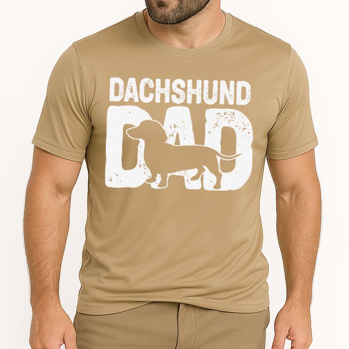 Funny Dachshund Dad Dog Lover Dachshund Father Dog Owner Cooling Performance Crew T-Shirt
