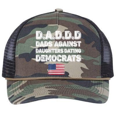 Funny Daddd Dads Against Daughters Dating Democrats Gift Retro Rope Trucker Hat Cap