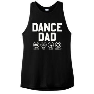 Funny Dance Dad Proud Dancer Dancing Ladies PosiCharge Tri-Blend Wicking Tank