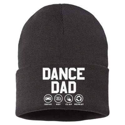 Funny Dance Dad Proud Dancer Dancing Sustainable Knit Beanie