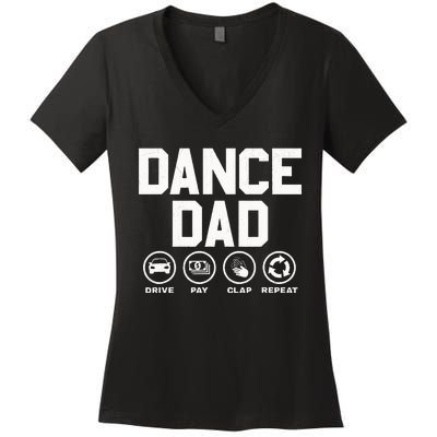 Funny Dance Dad Proud Dancer Dancing Women's V-Neck T-Shirt