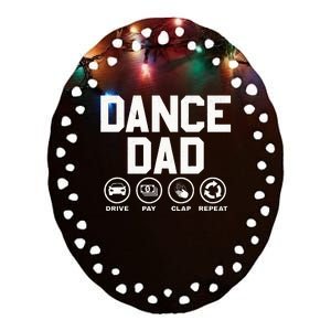 Funny Dance Dad Proud Dancer Dancing Ceramic Oval Ornament