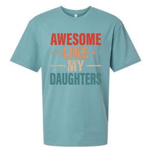 FatherS Day Dad Gifts Daughters Awesome Like My Daughters Sueded Cloud Jersey T-Shirt