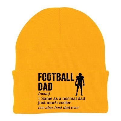 Football Dad Definition Dad Of A Football Player Father Gift Knit Cap Winter Beanie