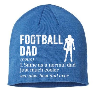 Football Dad Definition Dad Of A Football Player Father Gift Sustainable Beanie