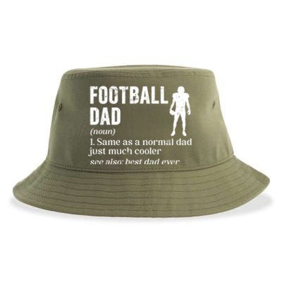 Football Dad Definition Dad Of A Football Player Father Gift Sustainable Bucket Hat