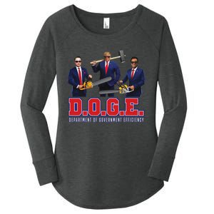 Funny D.O.G.E. (Department Of Government Efficiency) Doge Women's Perfect Tri Tunic Long Sleeve Shirt