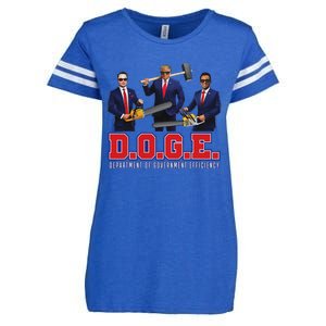 Funny D.O.G.E. (Department Of Government Efficiency) Doge Enza Ladies Jersey Football T-Shirt