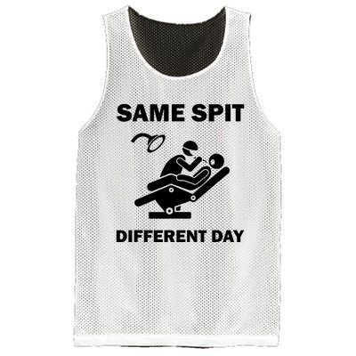 Funny Dentist Dental Hygienist Same Spit Different Day Gag Mesh Reversible Basketball Jersey Tank