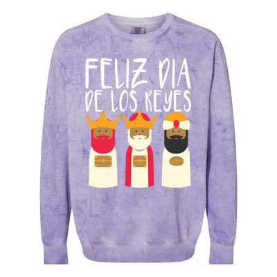 Feliz Dia De Reyes Happy Epiphany Day Three Kings Day Cute Gift Colorblast Crewneck Sweatshirt