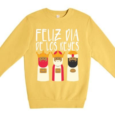 Feliz Dia De Reyes Happy Epiphany Day Three Kings Day Cute Gift Premium Crewneck Sweatshirt