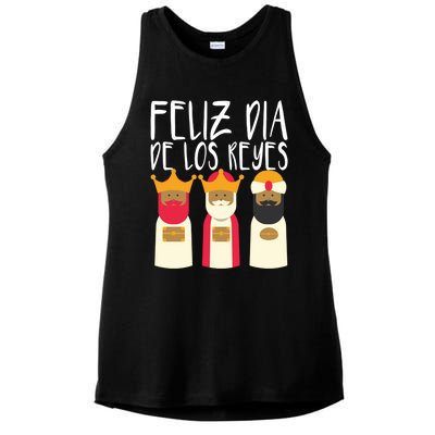 Feliz Dia De Reyes Happy Epiphany Day Three Kings Day Cute Gift Ladies PosiCharge Tri-Blend Wicking Tank