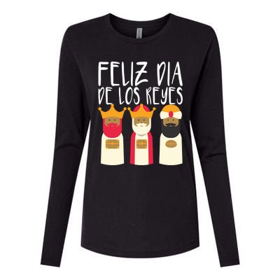 Feliz Dia De Reyes Happy Epiphany Day Three Kings Day Cute Gift Womens Cotton Relaxed Long Sleeve T-Shirt