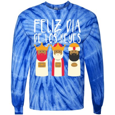 Feliz Dia De Reyes Happy Epiphany Day Three Kings Day Cute Gift Tie-Dye Long Sleeve Shirt