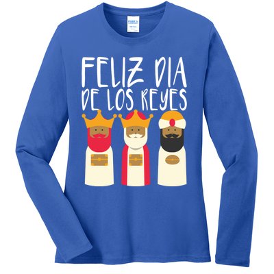 Feliz Dia De Reyes Happy Epiphany Day Three Kings Day Cute Gift Ladies Long Sleeve Shirt