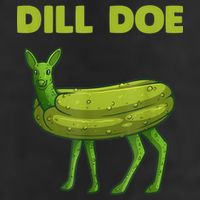 Funny Dill Doe Women Deer Green Dill Pickle Veggie Lover 7 Panel Mesh Trucker Snapback Hat