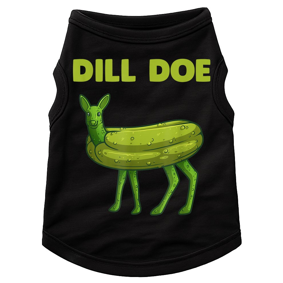 Funny Dill Doe Women Deer Green Dill Pickle Veggie Lover Doggie Tank